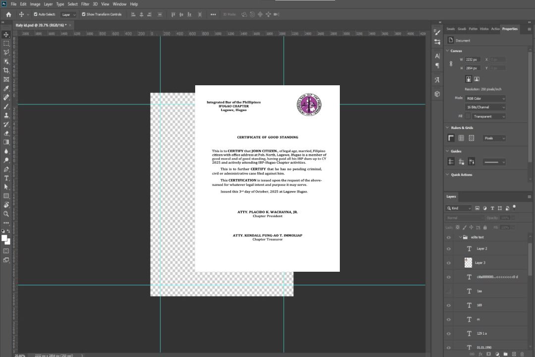Modèle Word et PDF de certificat de bonne réputation des Philippines, version 7 template